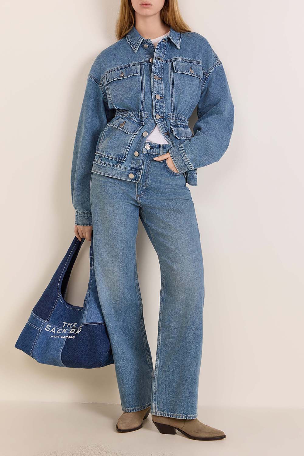 מכנסי ג'ינס בגזרה ישרה